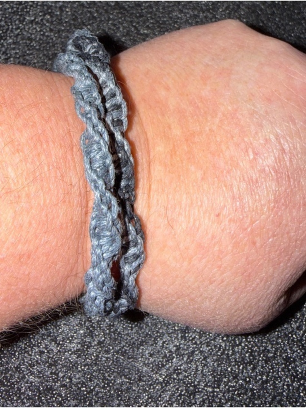 Handmade Gray Braided Bracelet